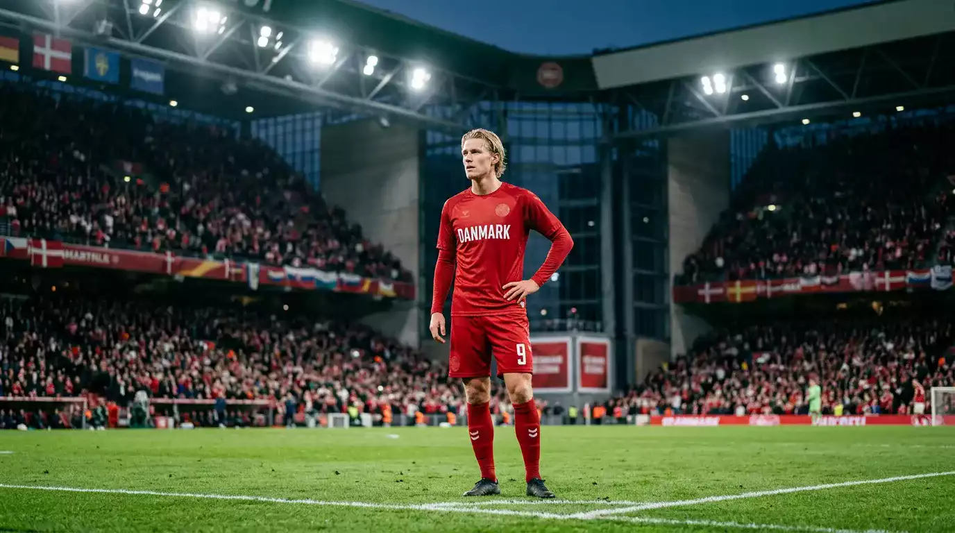 Erling Haaland i norsk landsholdstrøje før topopgøret mod Frankrig ved VM 2026